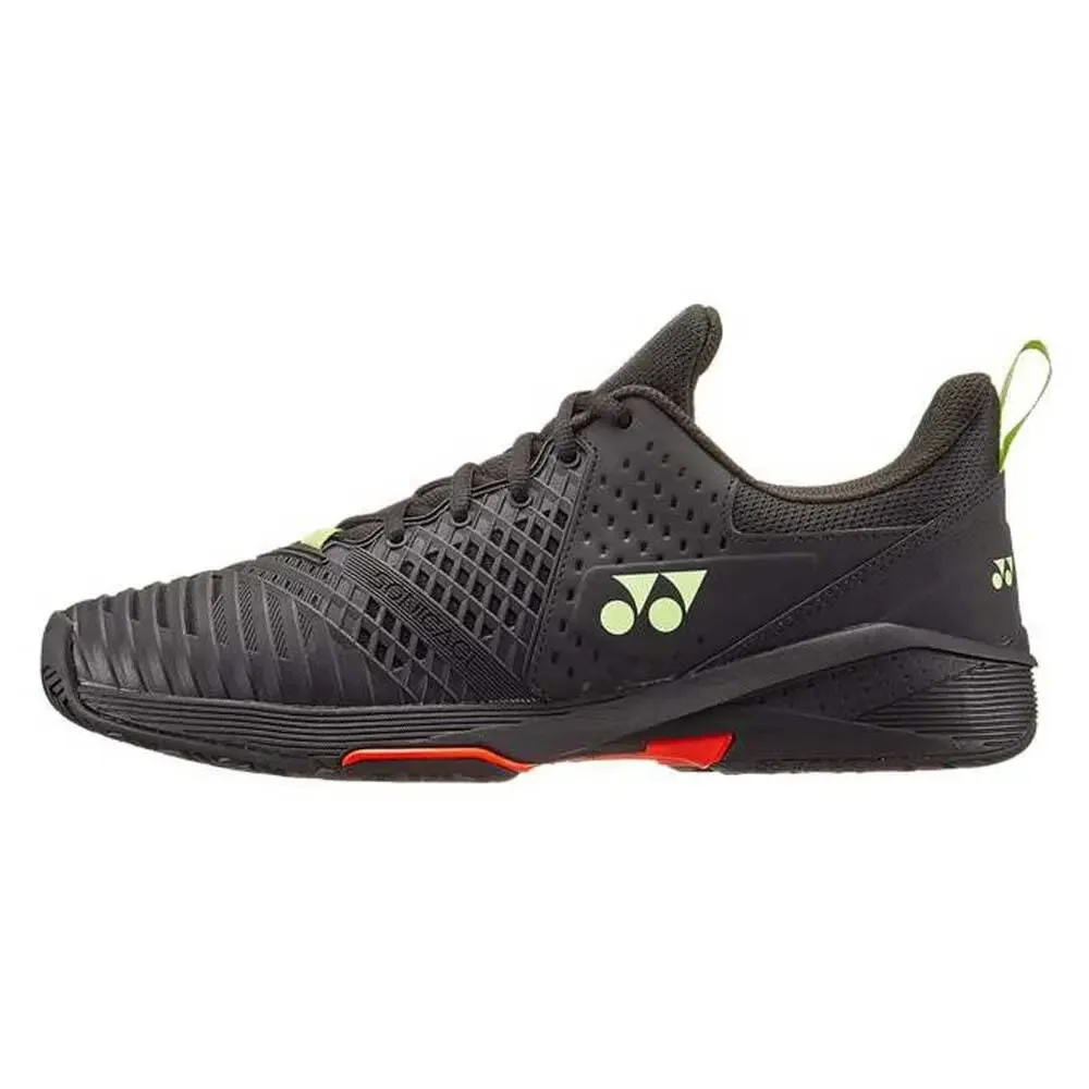 YONEX MEN'S POWER CUSHION SONICAGE 3 TENNIS SHOES -WHITE/RED ,12 US,MEDIUM
